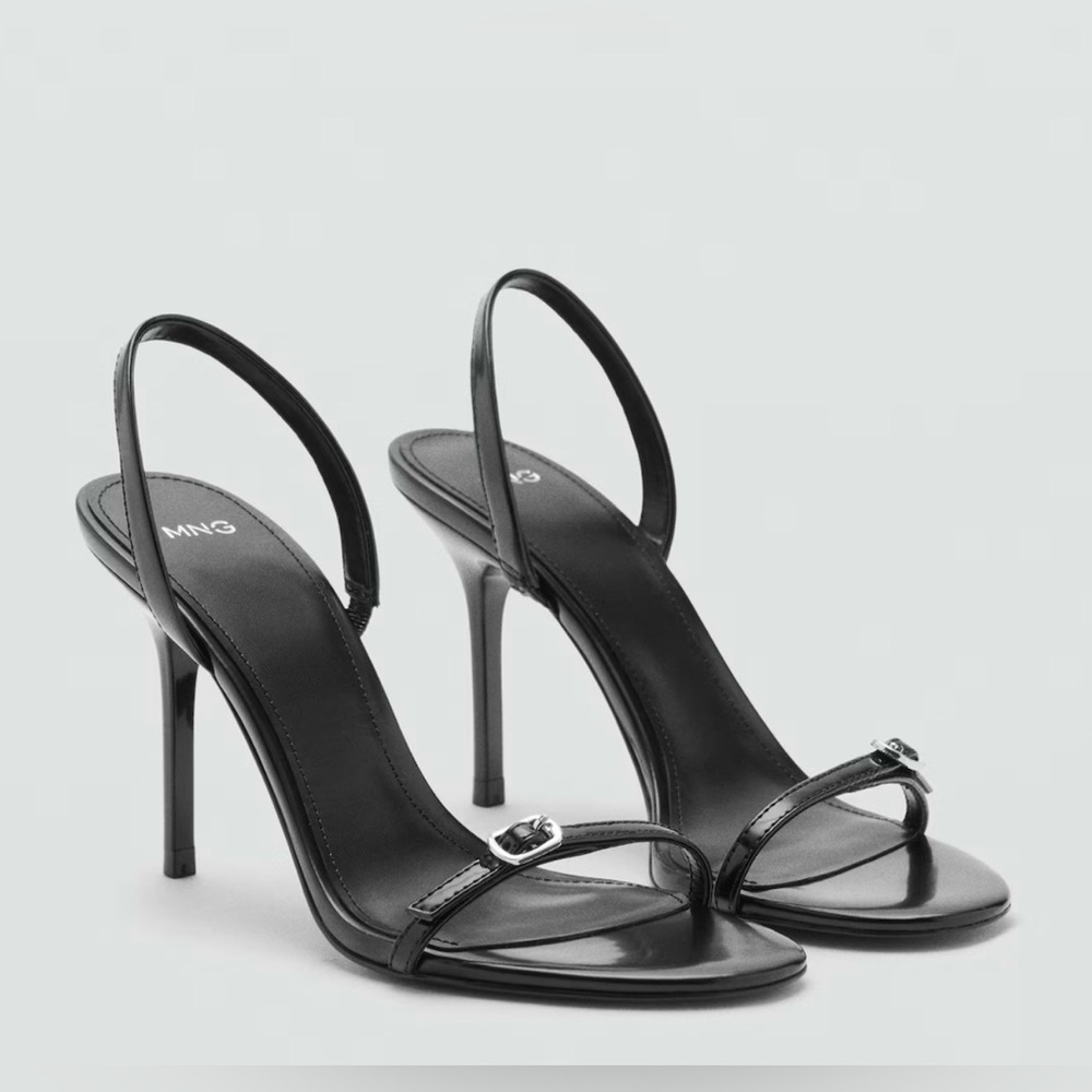 MANGO STILETTO HEEL SANDAL WITH BUCKLE